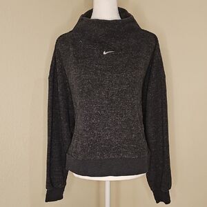 Nike Therma-fit Mock-Neck Gray Heather Training Top Sweatshirt Size Medium